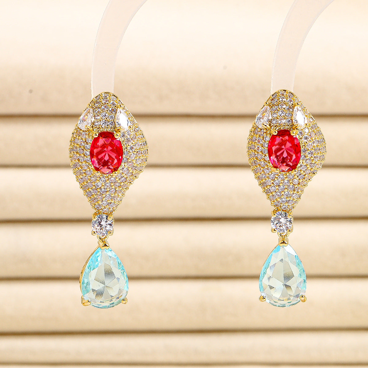 European and American zircon earrings
