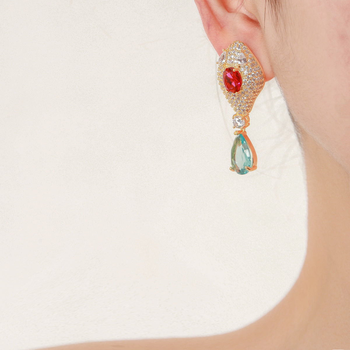 European and American zircon earrings
