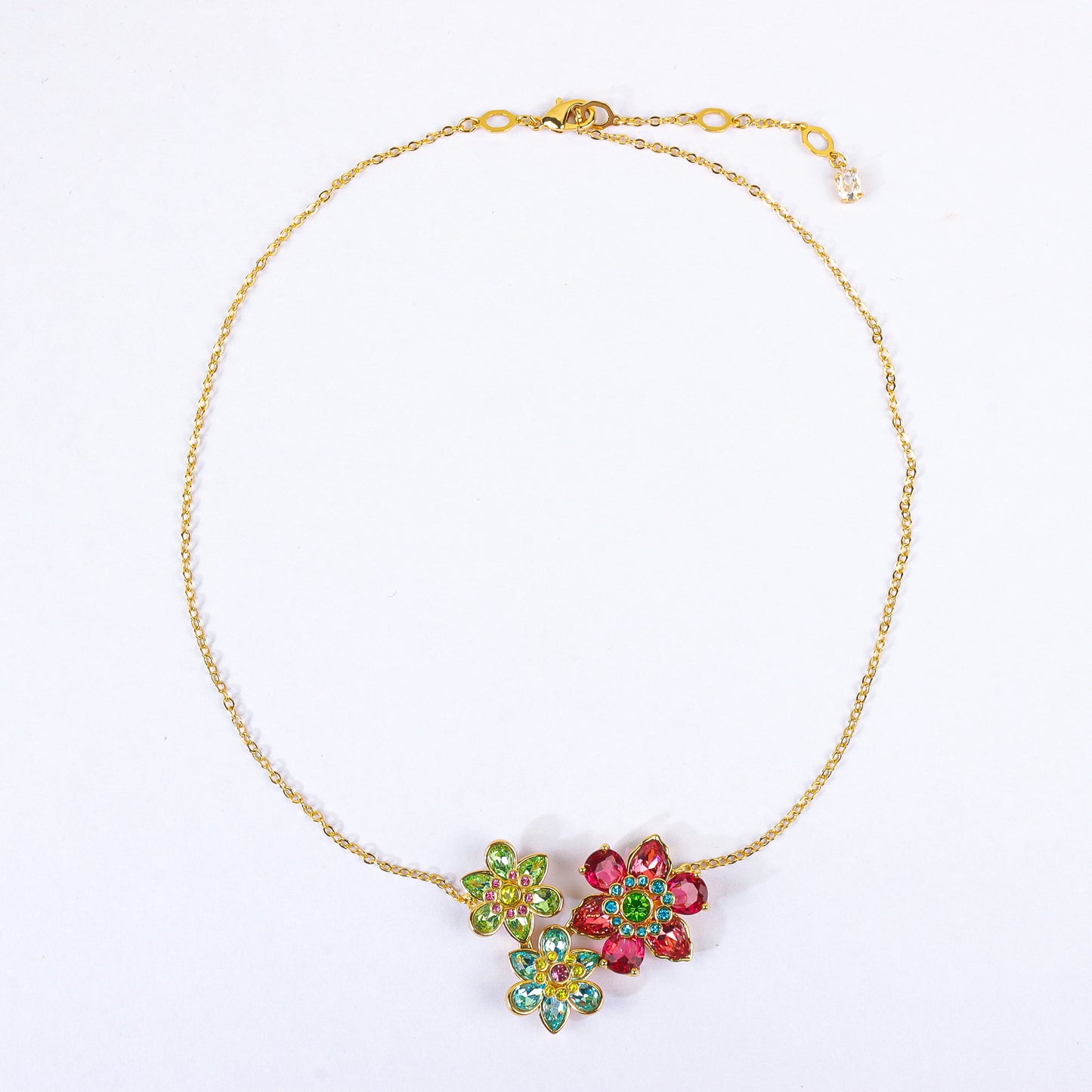 Colored flower jewelry set
