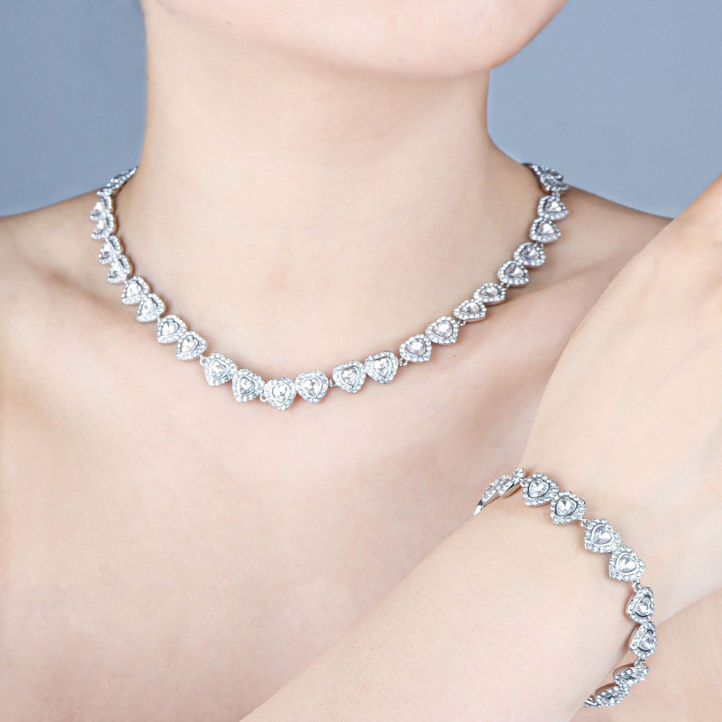 Luxury-Style Heart-shaped Jewelry Set