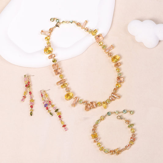Luxury-Style Micro-set Zirconia Jewelry Set