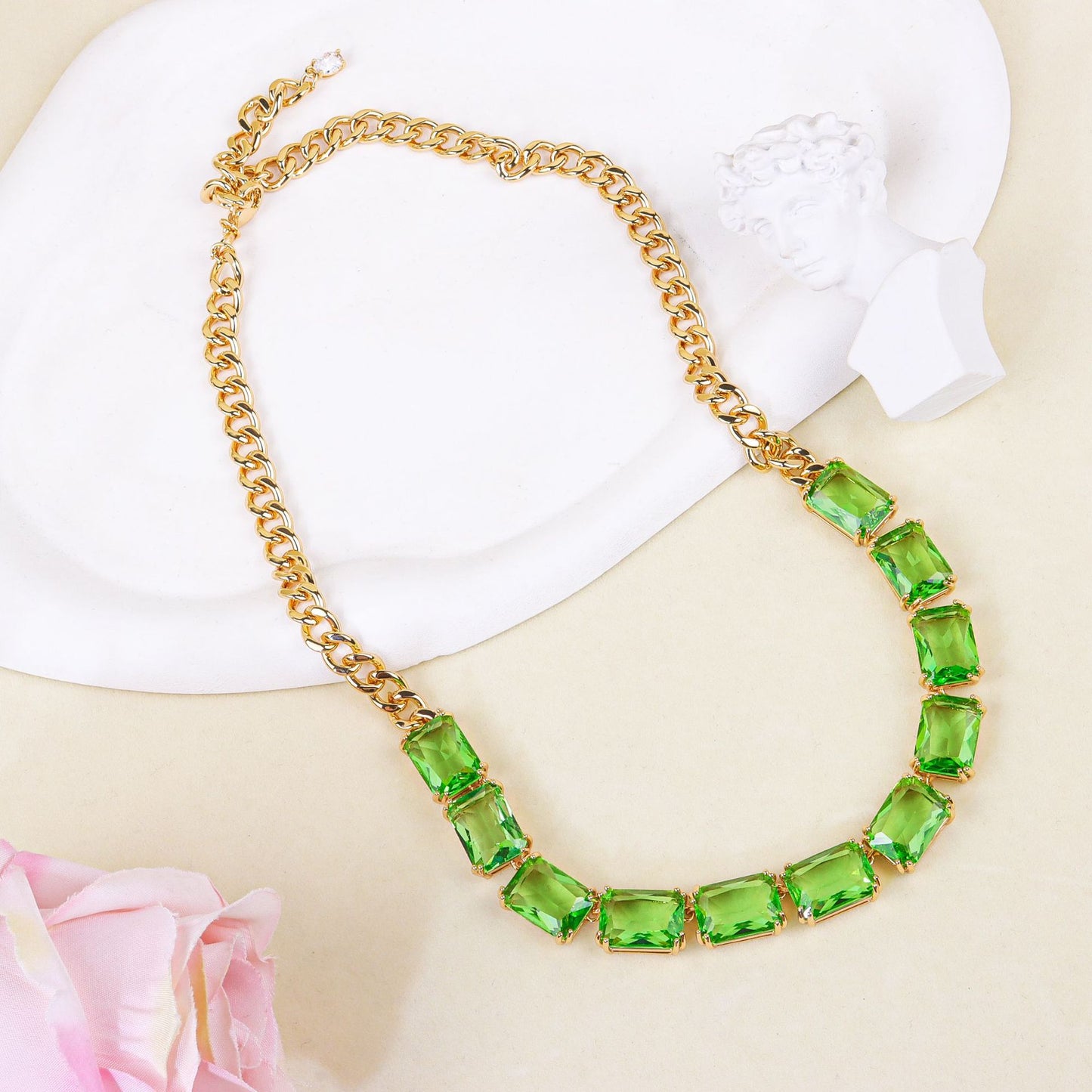 Geometric square jewelry set