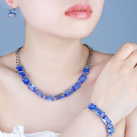 Geometric square jewelry set