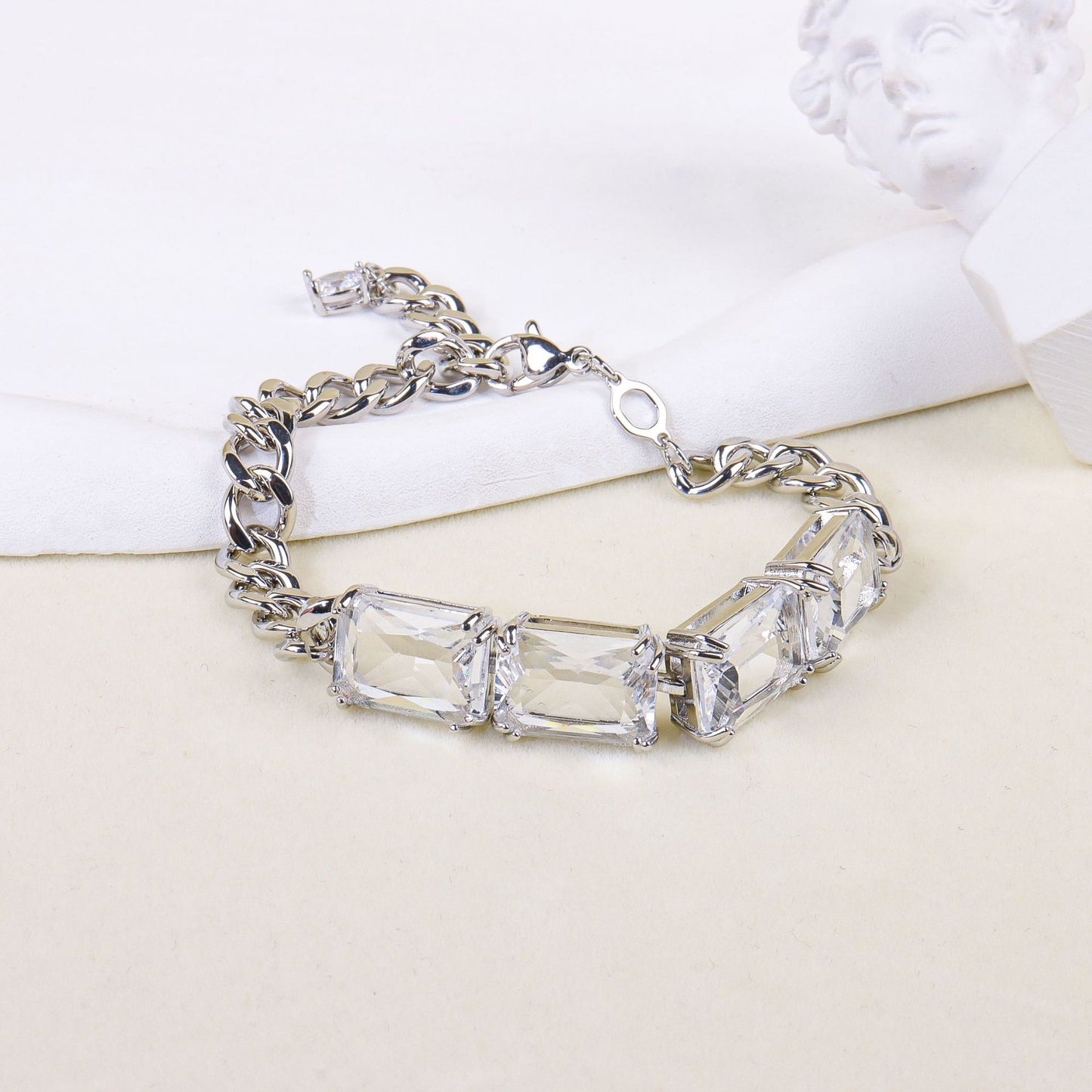 Geometric square jewelry set