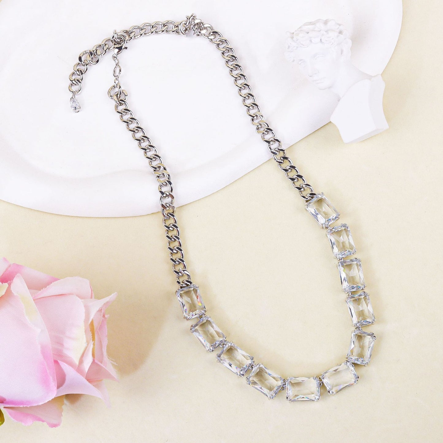 Geometric square jewelry set