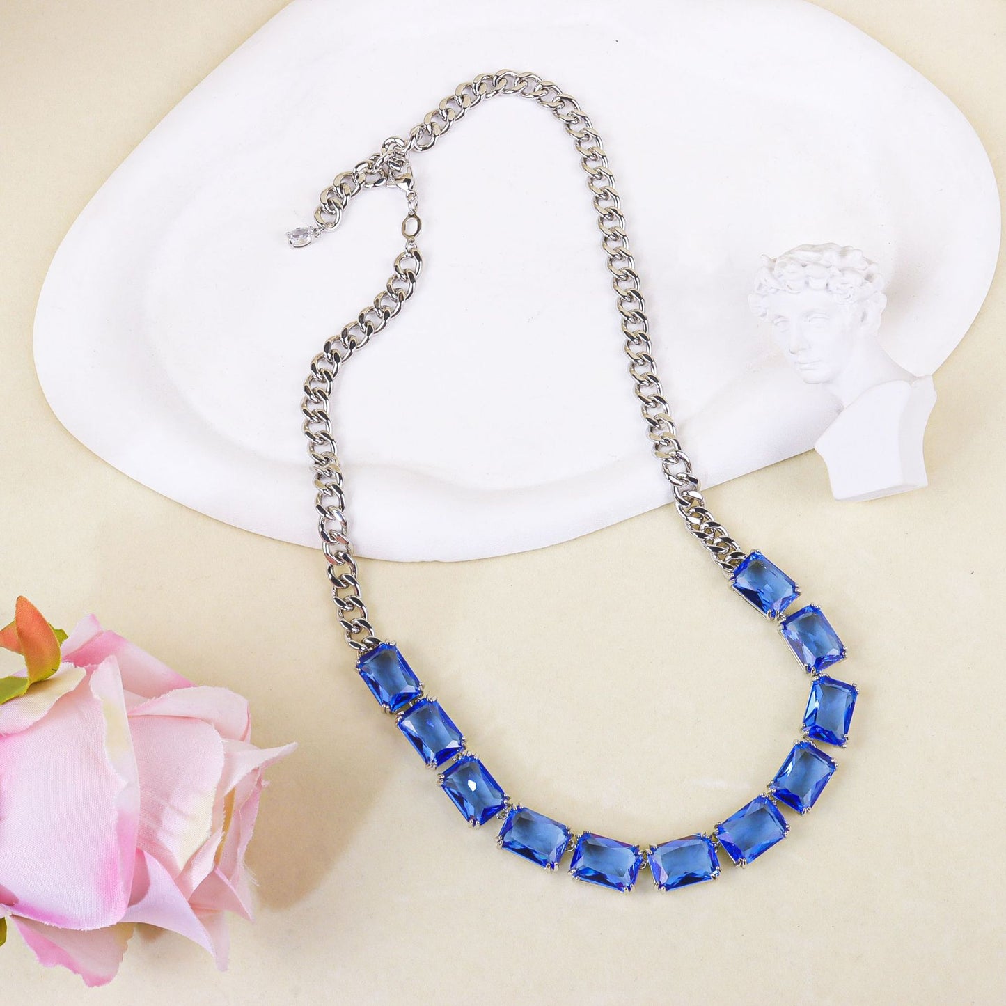 Geometric square jewelry set