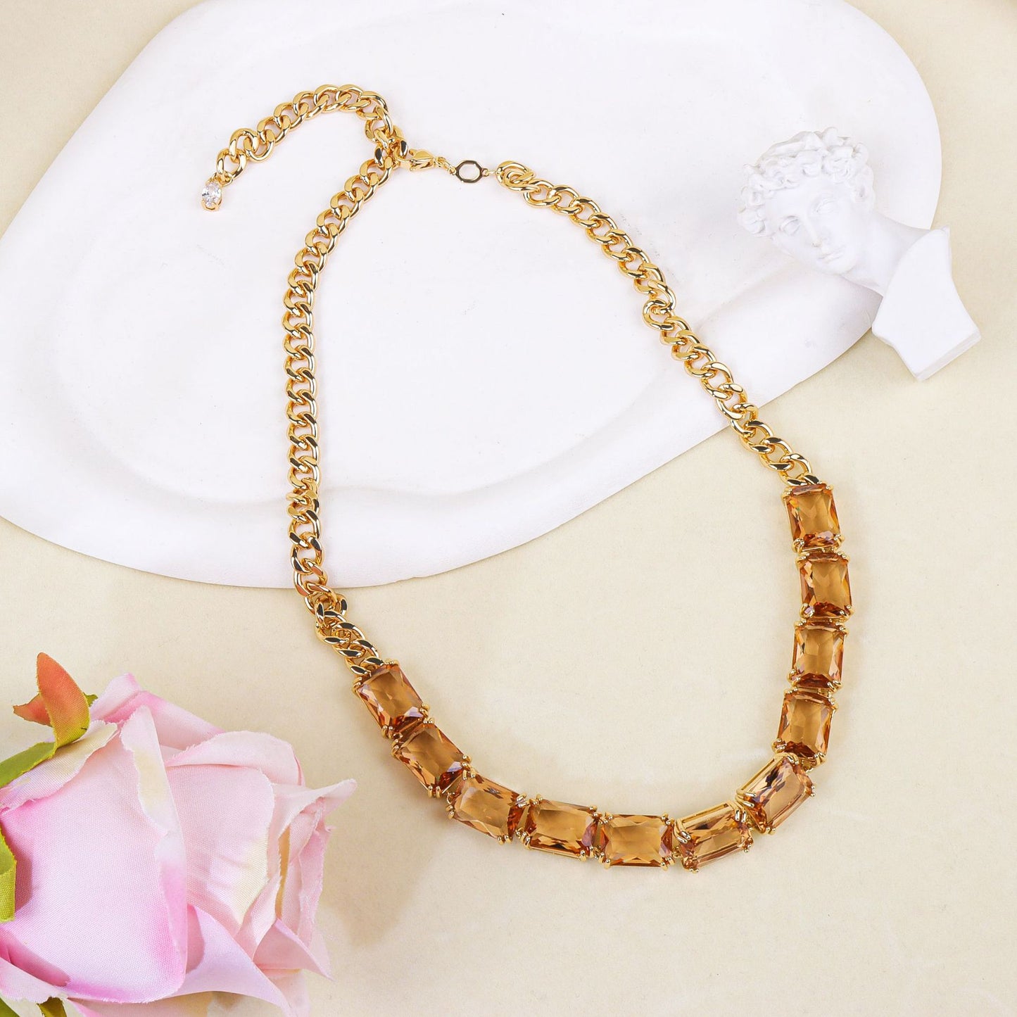 Geometric square jewelry set