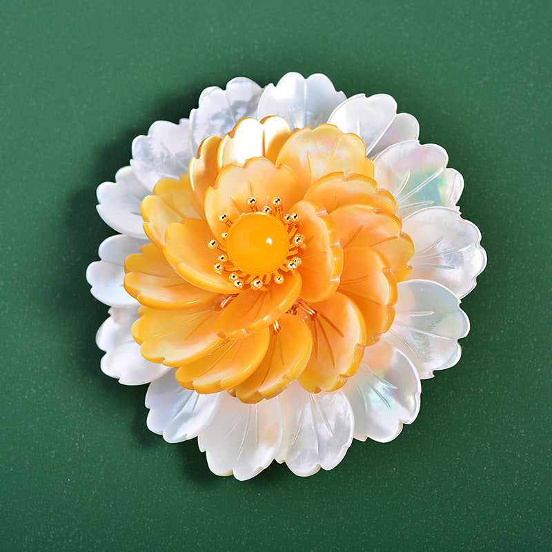 Natural shell Brooch