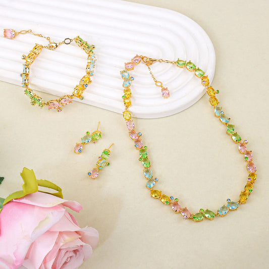 Colored zircon jewelry set