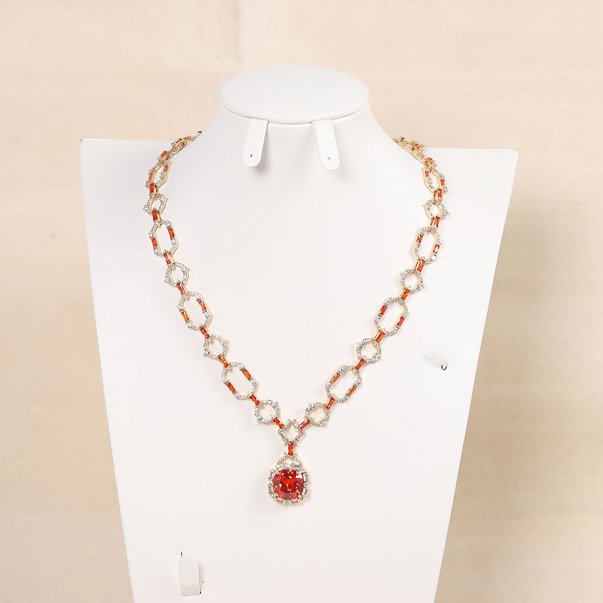 Micro-set zirconia necklace