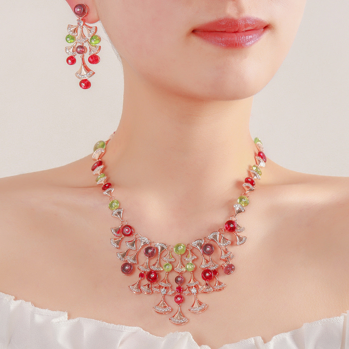 Luxury-Style Micro-set Zirconia Jewelry Set