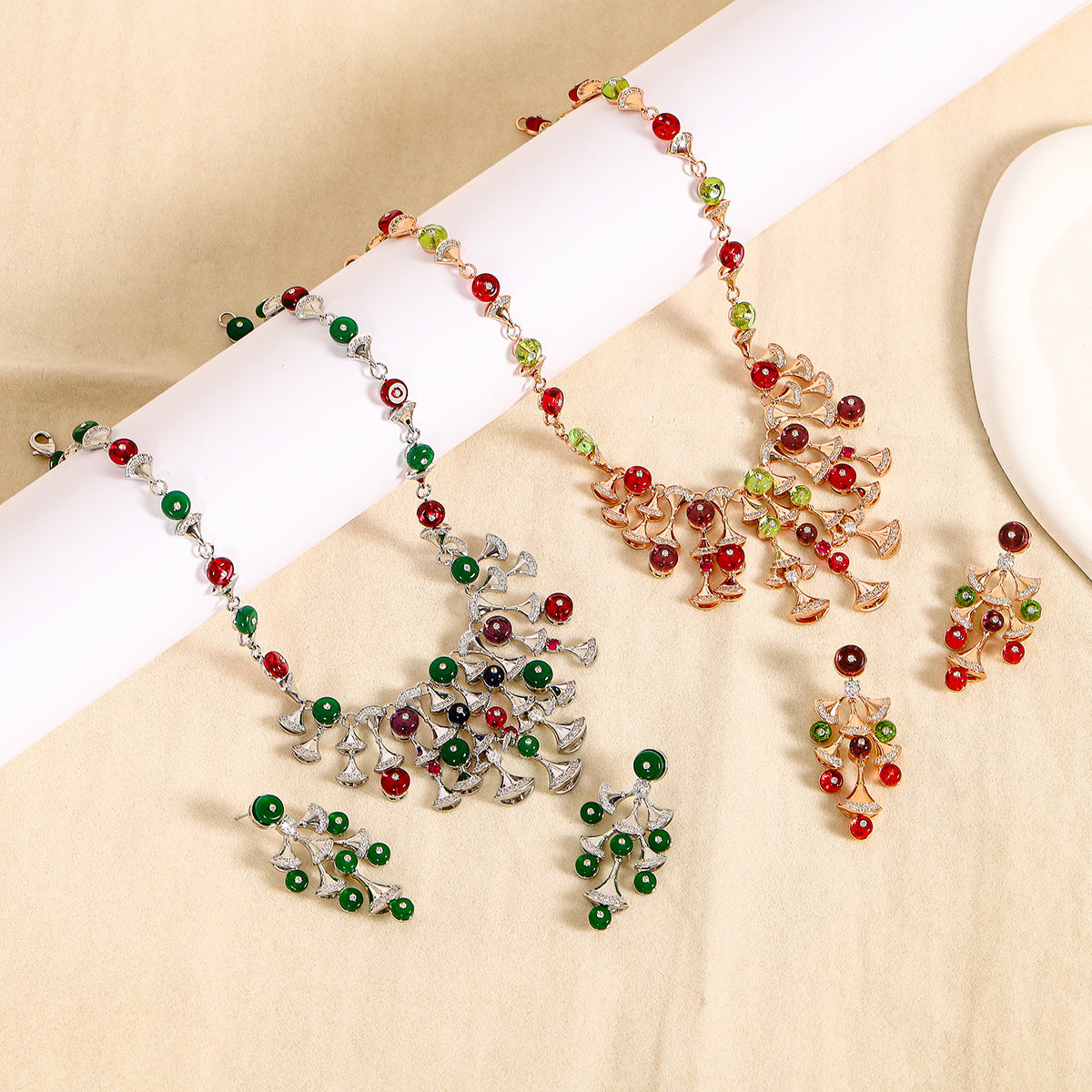 Luxury-Style Micro-set Zirconia Jewelry Set