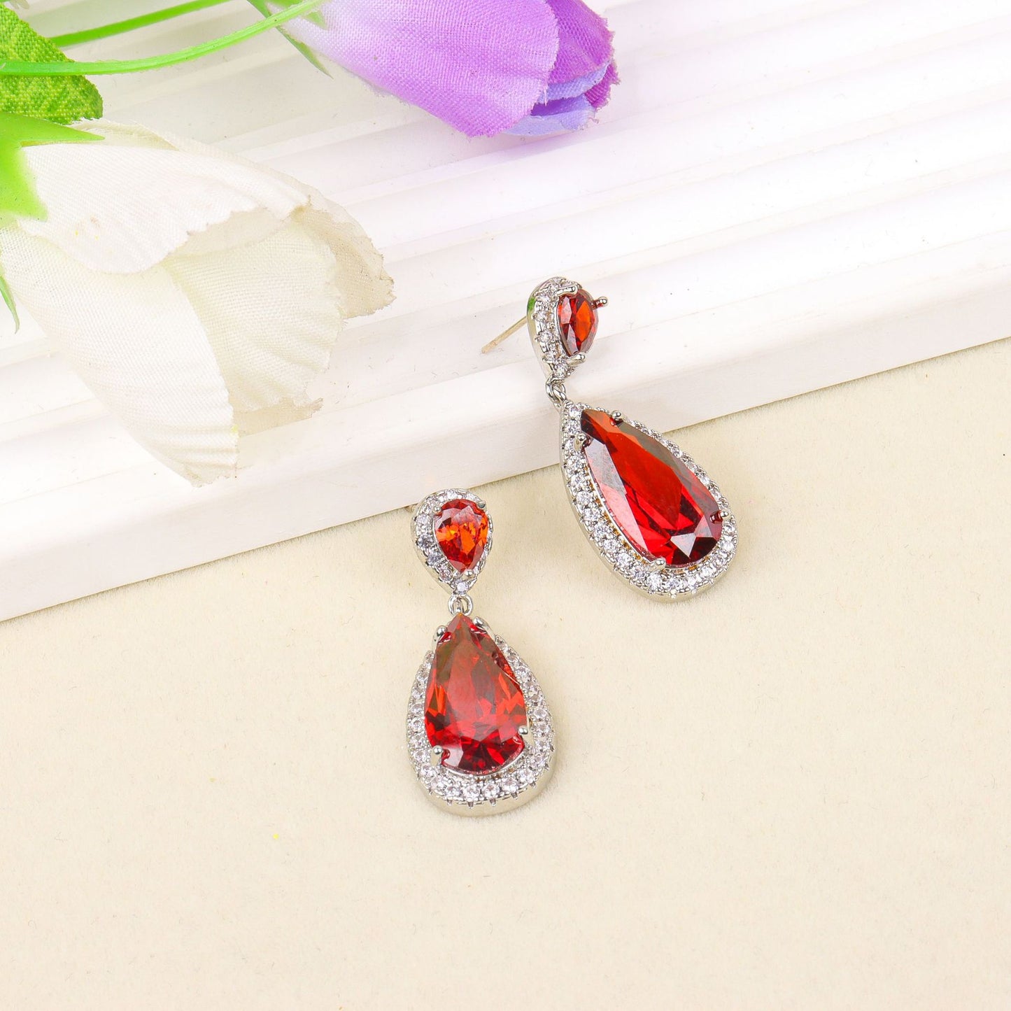 Fashion droplet-shaped jewelry set