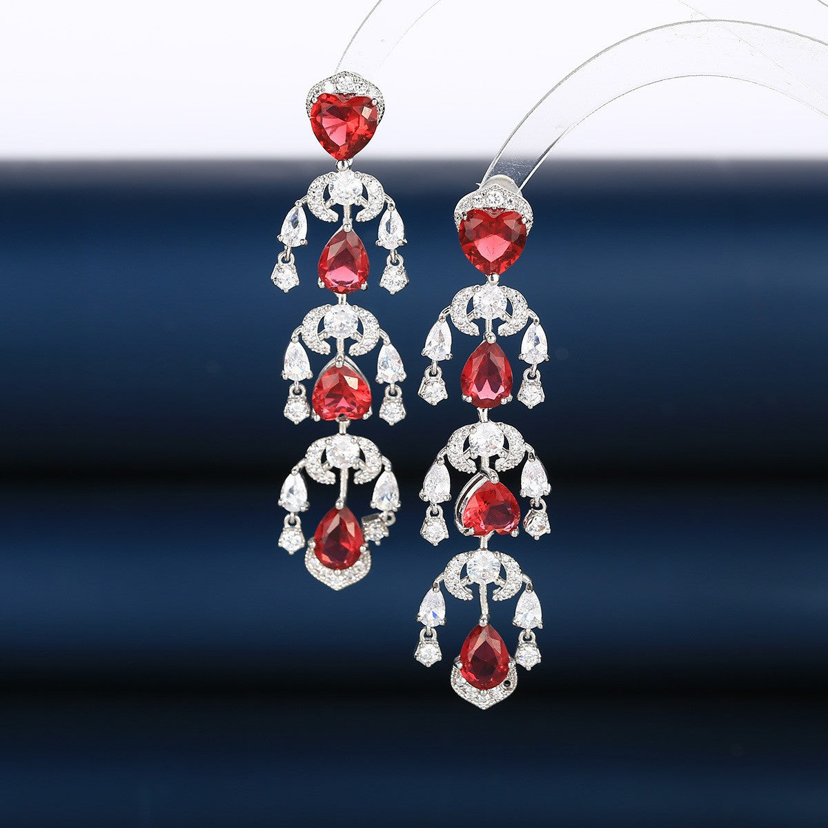 High-end jewelry set featuring zircon gemstones