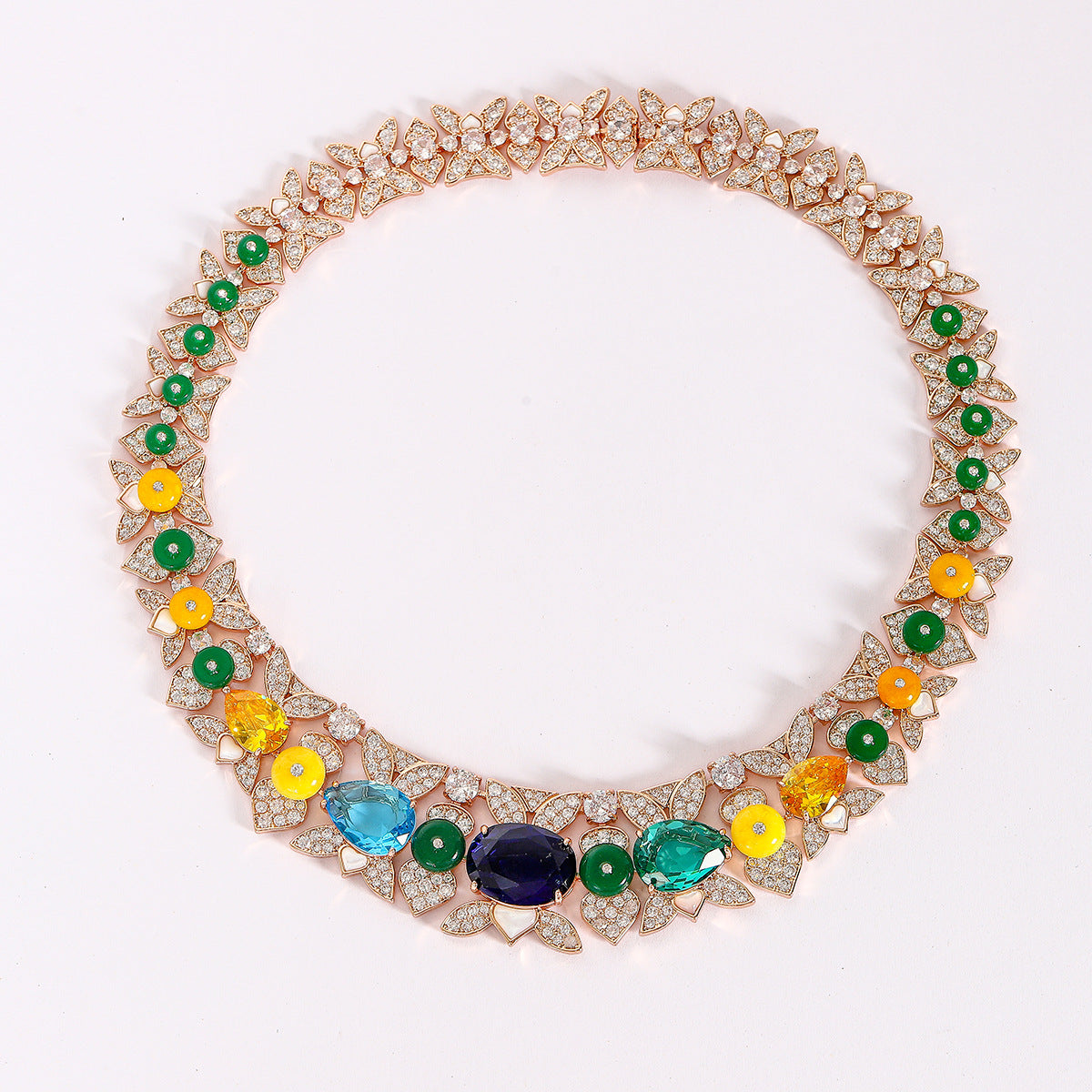 Gold-plated luxurious celebrity-style jewelry set