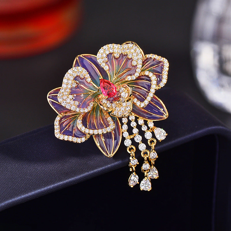 Peony Flower Brooch