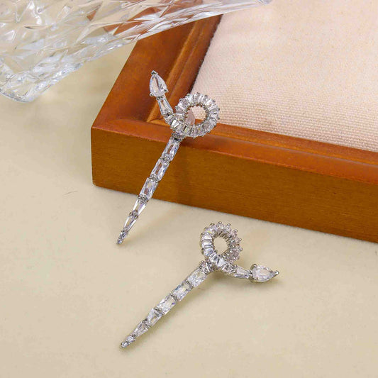 Long snake-shaped earrings