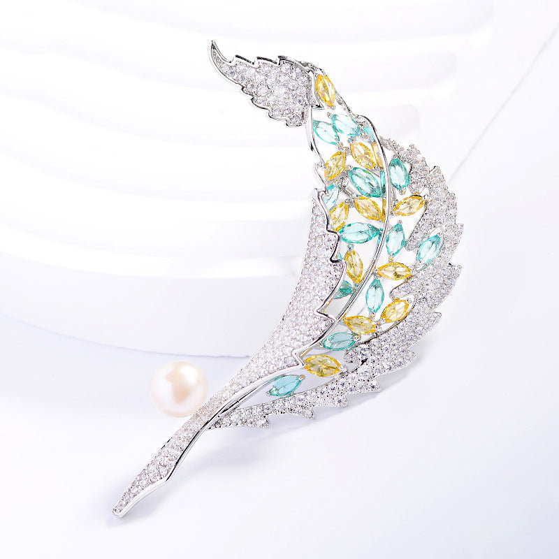 New transparent leaf  Brooch