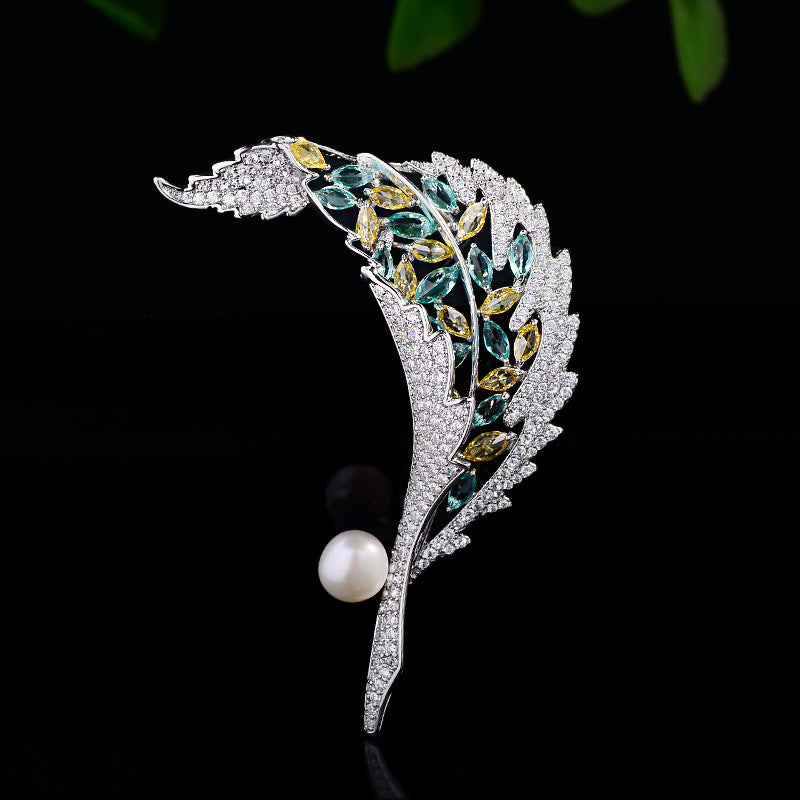 New transparent leaf  Brooch