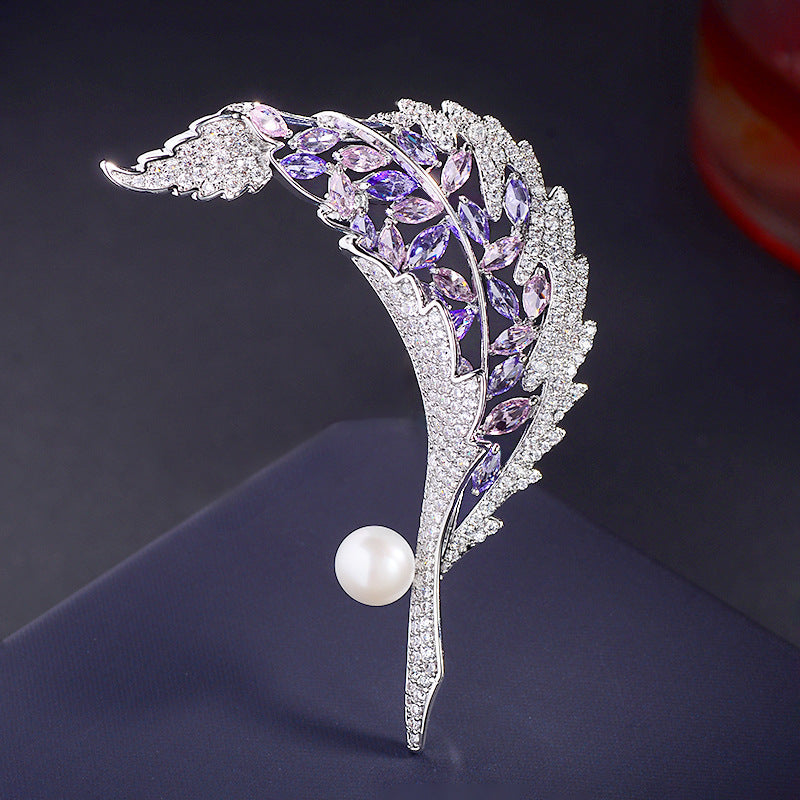 New transparent leaf  Brooch