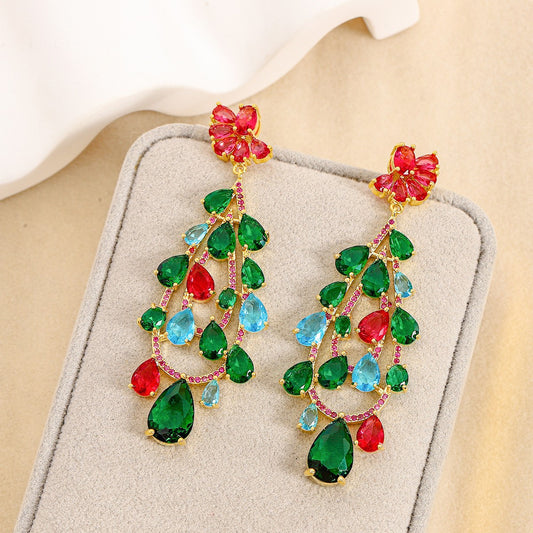 Luxurious droplet-shaped earrings