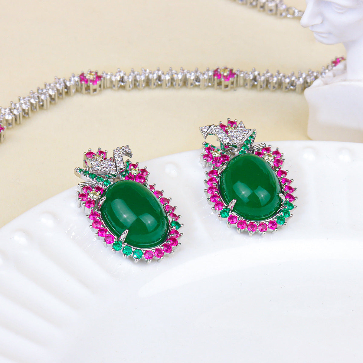 Zircon earrings