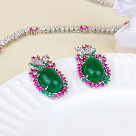 Zircon earrings