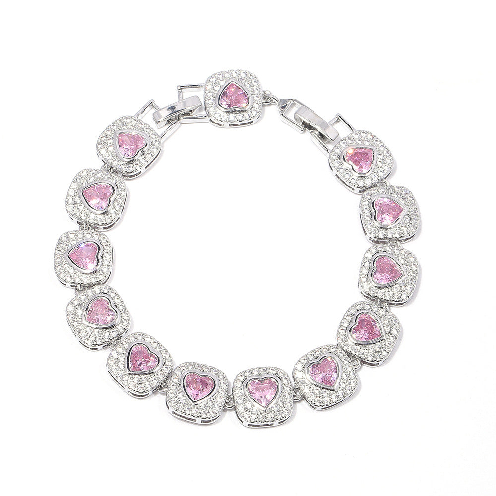 Love-shaped Zircon Necklace