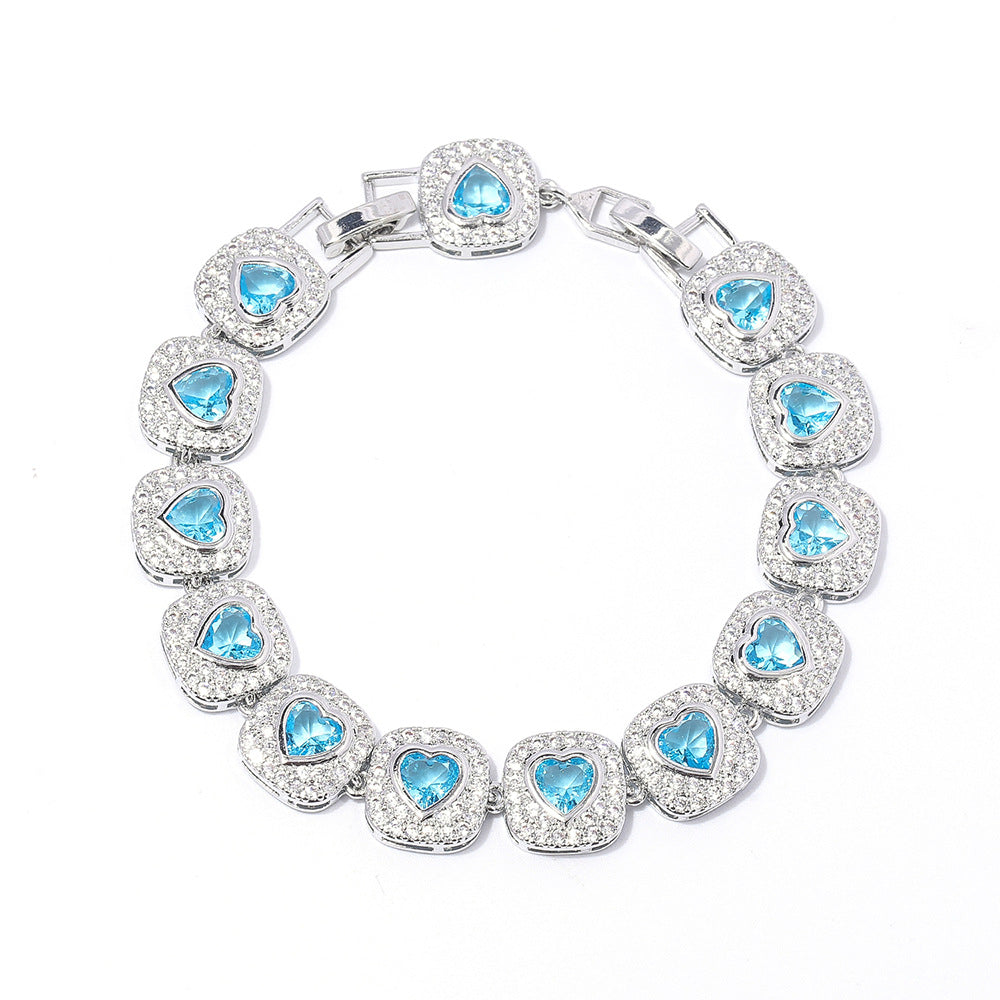 Love-shaped Zircon Necklace