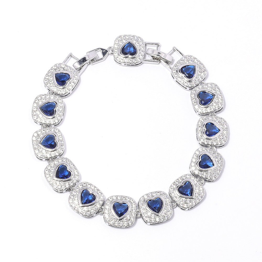 Love-shaped Zircon Necklace