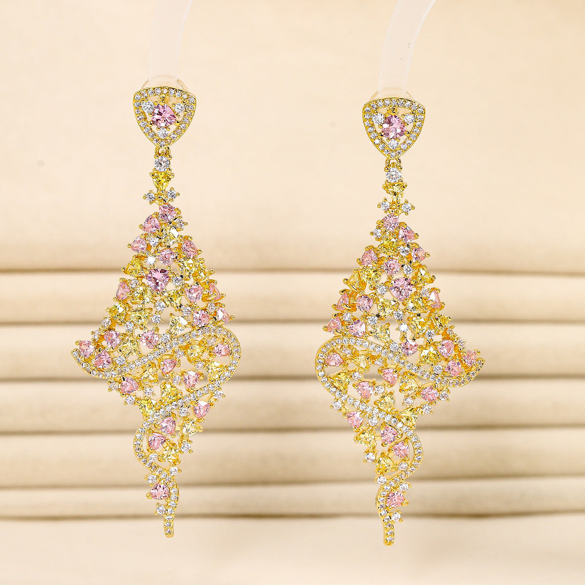 Heavyweight colored zircon earrings