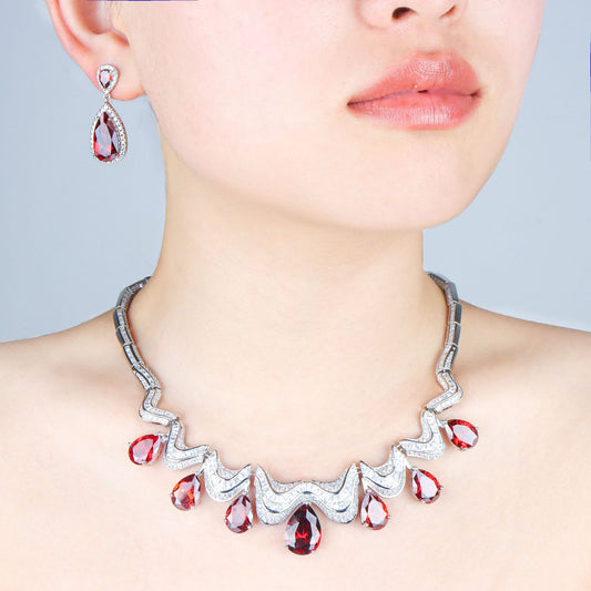 Fashion droplet-shaped jewelry set